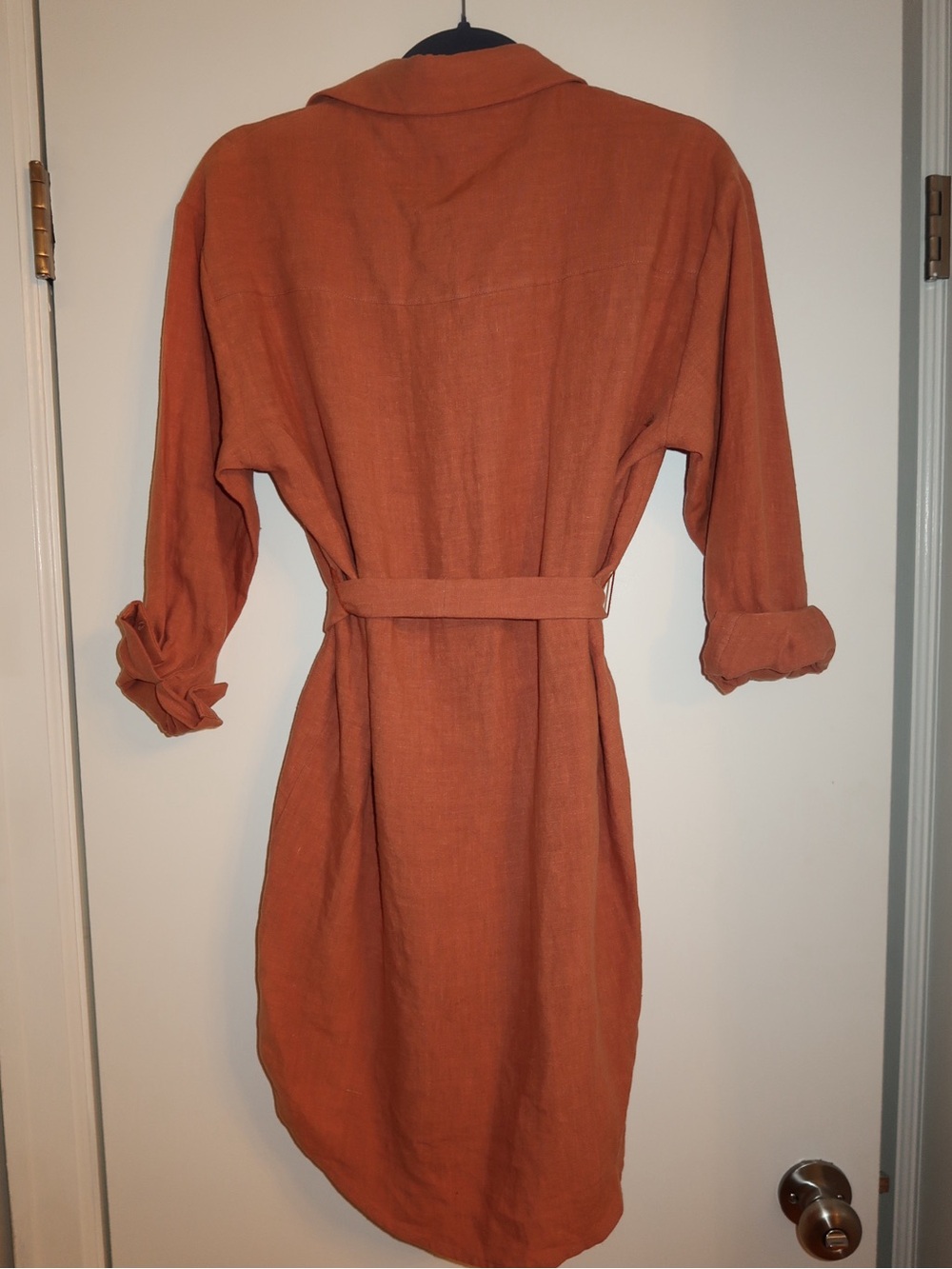 Emerson Fry Rust Button-Front Midi Shirt Dress - Picture 2 of 3